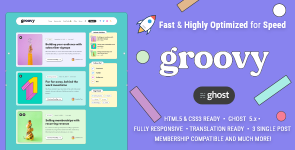 Groovy – Modern & Lightweight Blog for Ghost