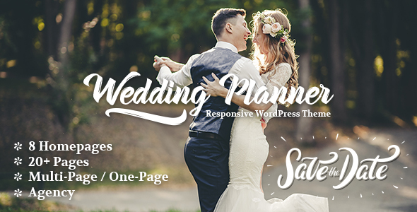 Wedding Planner – Responsive WordPress Theme