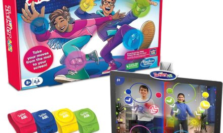 Hasbro Gaming Twister Air Game | AR App Play Game with Wrist and Ankle Bands | Links to Smart Devices | Active Party Games for Kids and Adults | Ages 8+ | for 1+ Players