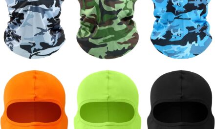 6 Pcs Ski Mask Cover Full Face Mask Summer Face Covering Ice Silk UV Protection Balaclava Women Men Outdoor Sports