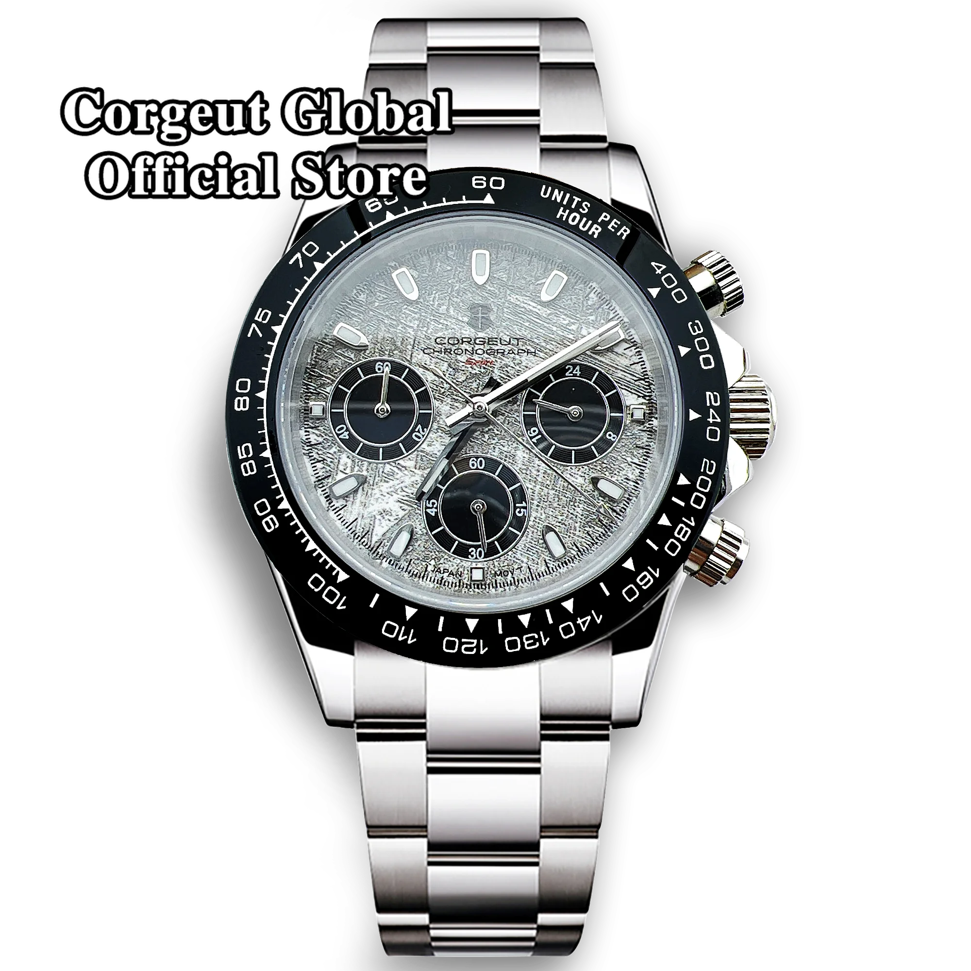 Corgeut Men Watch Sport 24 hours Multifunction Watches Top Brand Luxury  full chronograph Quartz Clock Men Relogio Masculino