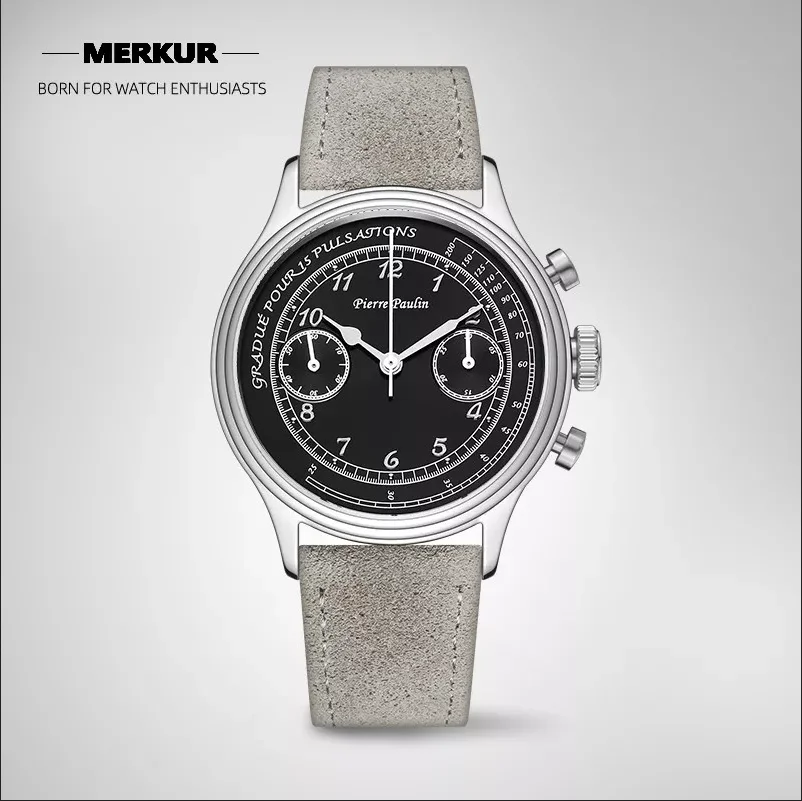 Pierre Paulin Business Doctor Watch Handwinding Watch Sector Dial Mechanical Chronograph ST1901 Vintage Watch Men