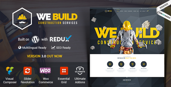 We Build – Construction WordPress Theme