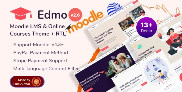 Edmo – Moodle 4+ Education LMS & Online Courses Theme