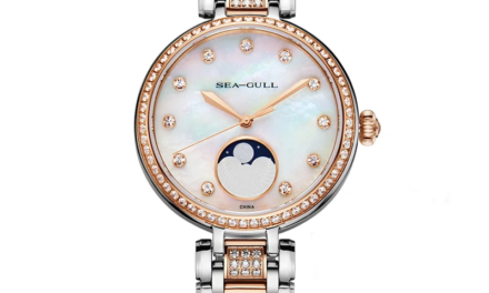 2022 NEW Seagull Women’s Watch Moon Phase Diamond Point Scale Fashion Casual Automatic Mechanical Watch 717.15.6135L