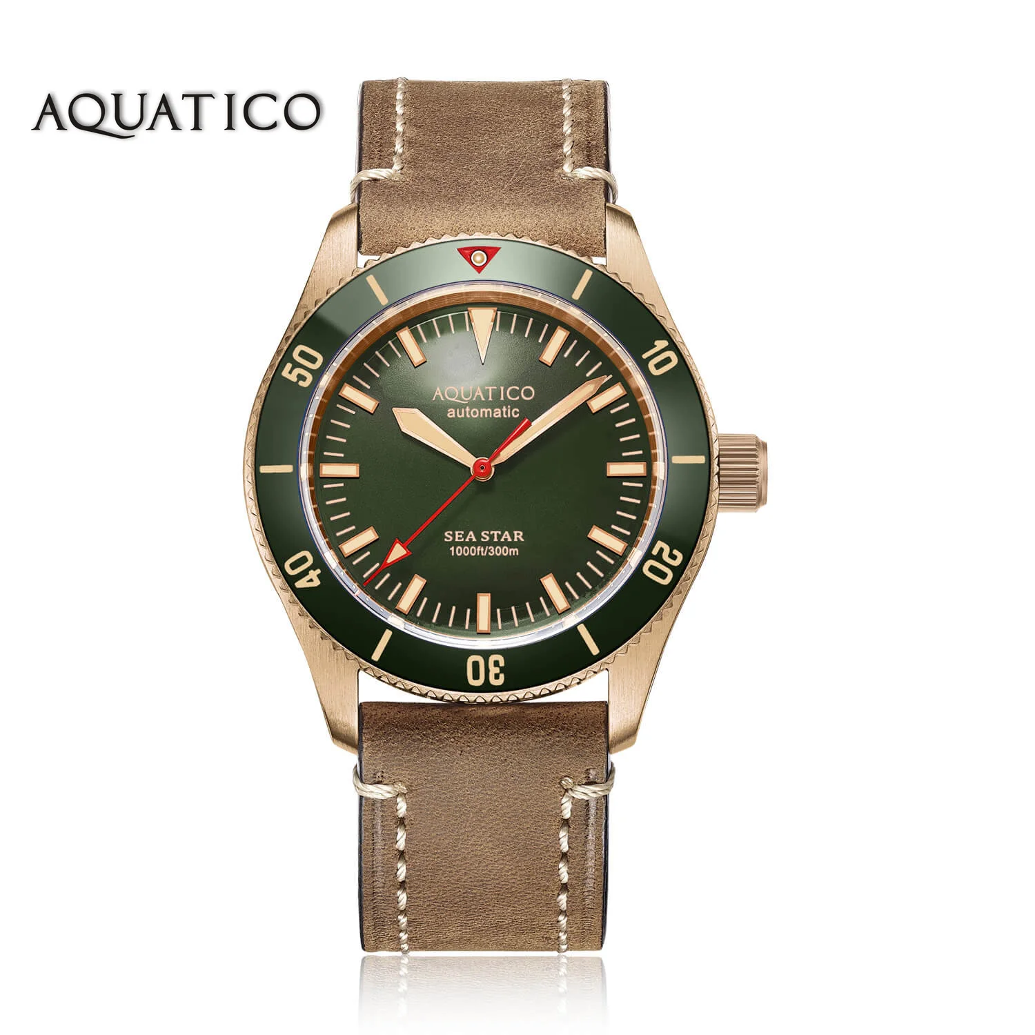 Aquatico Bronze Sea Star Green Dial Watch (NH35 No Date)