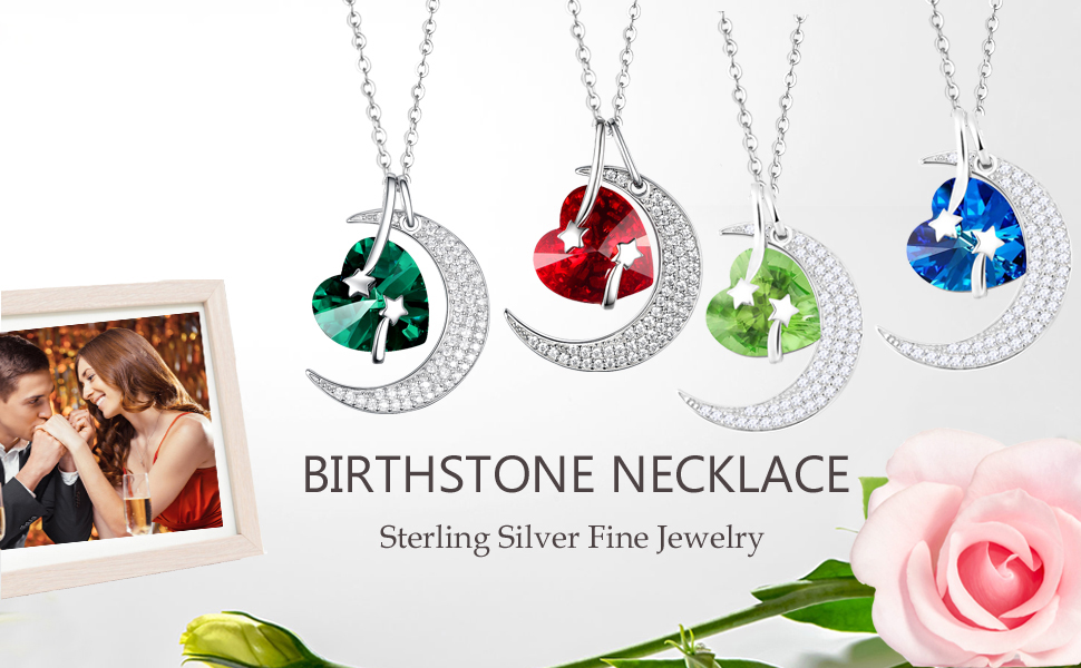 birthstone necklace for her