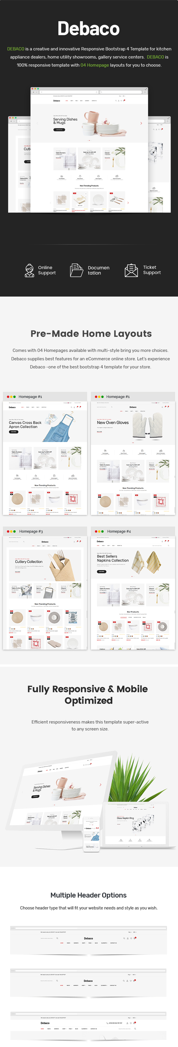 Debaco - Kitchen Appliances Store HTML Template - 1