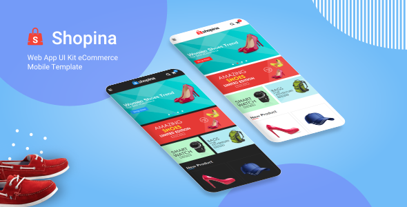 Shopina – Web App UI Kit eCommerce Mobile Template