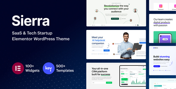 Sierra – SaaS & Tech Startup Elementor WordPress Theme