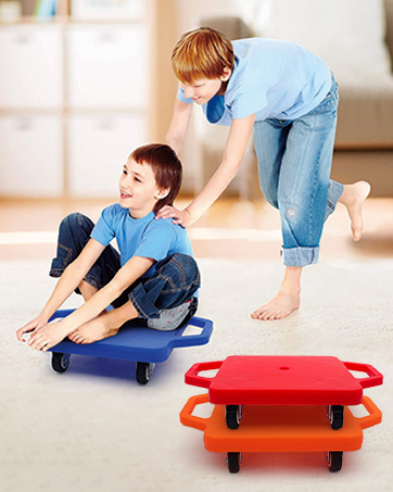 Kids Sitting Scooter Board with Universal Wheels 