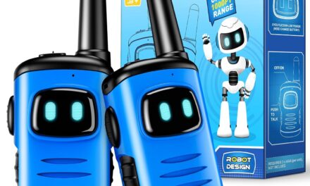 Kids Walkie Talkies Toys for Boys: comedyfun Mini Robots Walkies Talkies 2 Pack Birthday Gifts for 3 4 5 6-8 Year Old Boys Toys for 4 5 6 7 8-10 Year Old Camping Outdoor Games