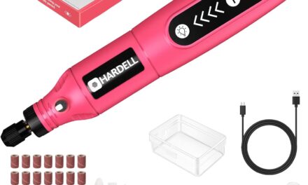 HARDELL Mini Cordless Rotary Tool, 5-Speed 3.7V rechargeable Kit with 61 Accessories, USB Charging Multi-Purpose Power Tool for Sanding, Polishing, Drilling, Etching, Engraving, DIY Crafts