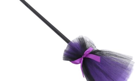 SEWACC 1pc Halloween Witch Broom Decorative Prop Wizard Hat Wicked Witches Broom Kids Cosplay Broom Prop Kids Gauze Broom Adult Flying Miracle Clothing Purple Plastic Toddler