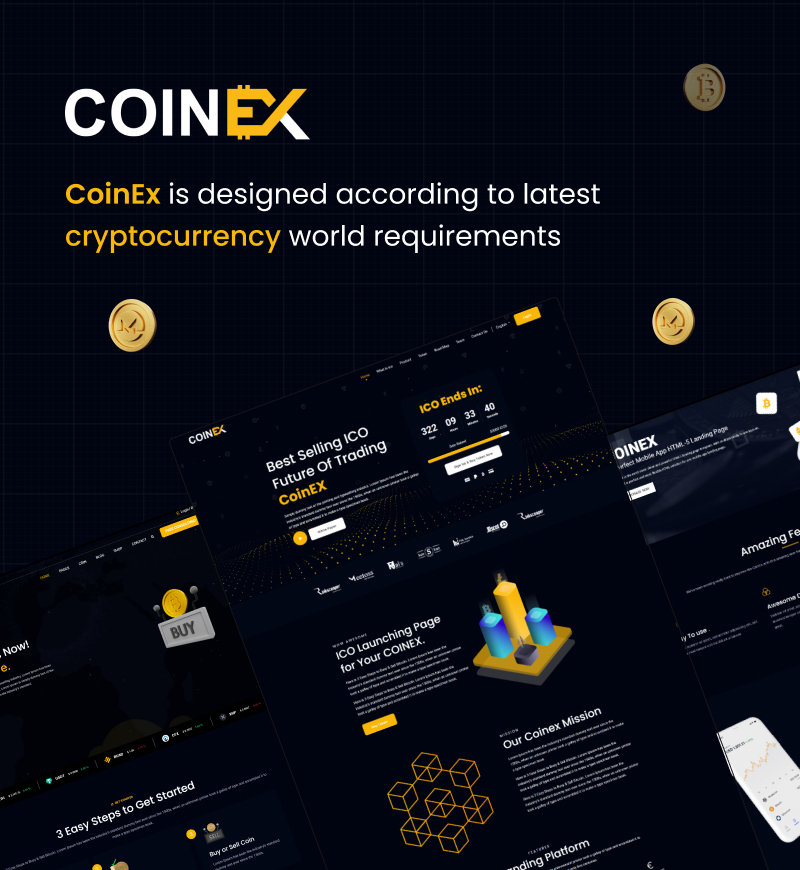 COINEX - ICO, Bitcoin And Crypto Currency HTML Template & Crypto Dashboard - 2