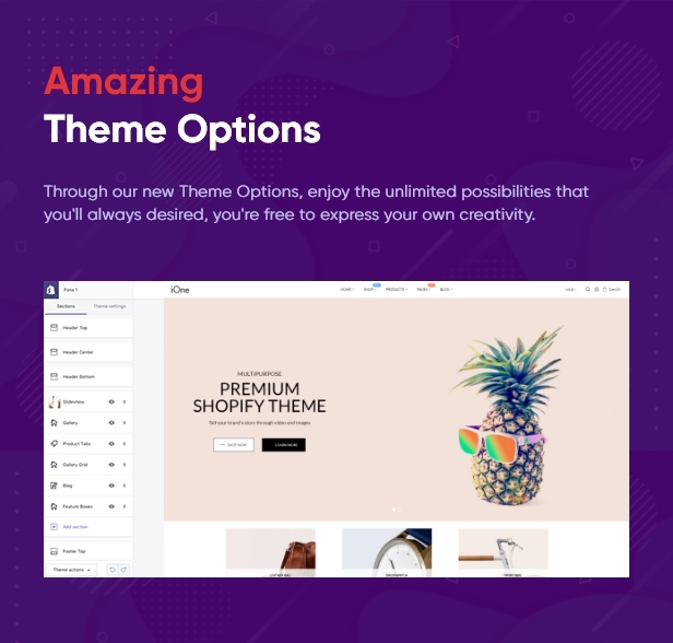 iOne - Drag & Drop Minimal Responsive Shopify Theme - 5