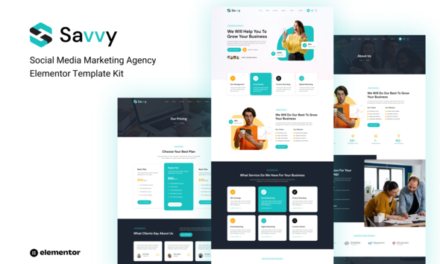 Savvy – Social Media Marketing Agency Elementor Template Kit