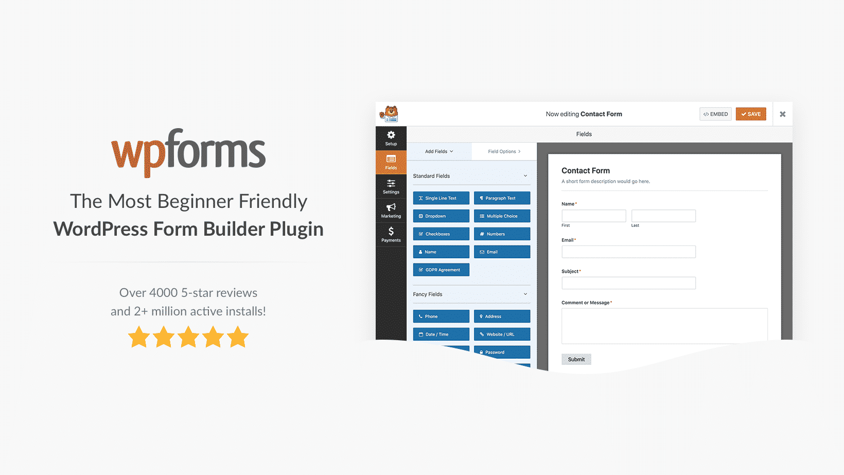 WP Forms Supported