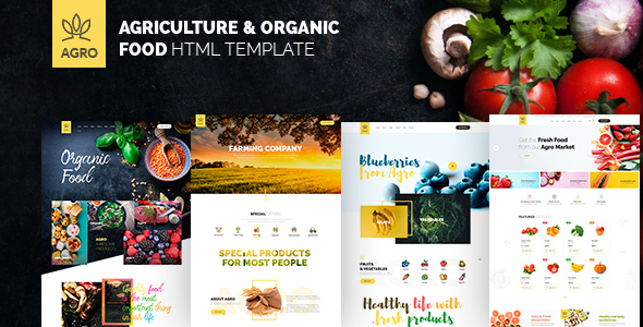 Agro – Agriculture & Organic Food HTML Template Pack