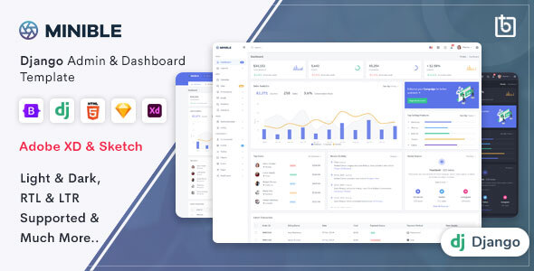 Minible – Django Admin & Dashboard Template