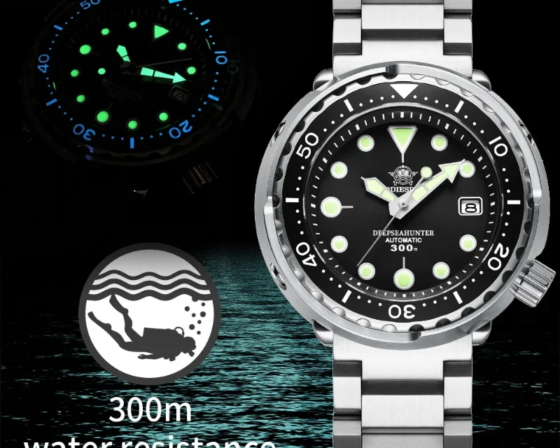 ADDIESDIVE 2023 Men’s Mechanical Watch C3 luminous 300m Waterproof Sapphire NH35 Automatic Wristwatch Steel Tuna diver’s watches