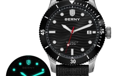 BERNY Automatic Diving Wristwatch for Men PT5000 Movement 20ATM Waterproof Luminous Sapphire Mechanical Sport Divers Watch Men