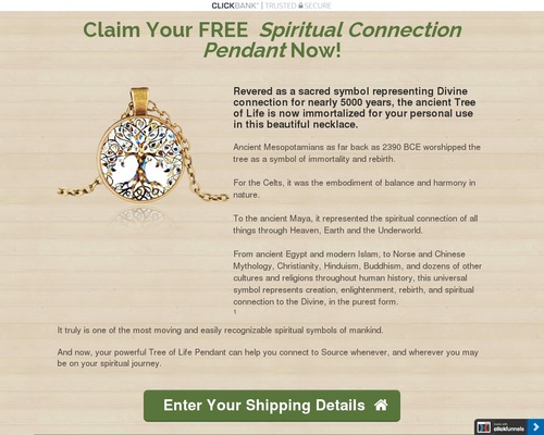 Revised! Spiritual Connection Pendant Offer with full funnel