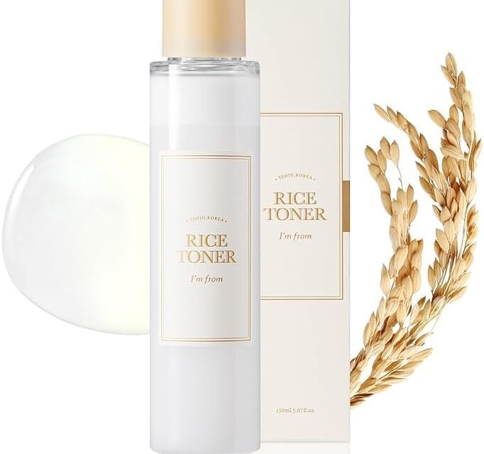 I’m from Rice Toner, Milky Toner for Glowing Skin, 77.78% Korean Rice, Glow Essence with Niacinamide, Hydrating for Dry, Dull, Combination Skin, Vegan, Fragrance Free, Glass Skin 5.07 Fl Oz