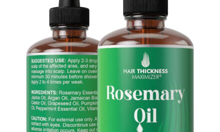 Rosemary Oil for Hair Growth For Men + Women – No Harsh Scent or Scalp Burn. Topical Treatment For Hair Loss Prevention, Hair Thickness, Regrowth. With Jojoba, Jamaican Black Castor, Peppermint 1oz