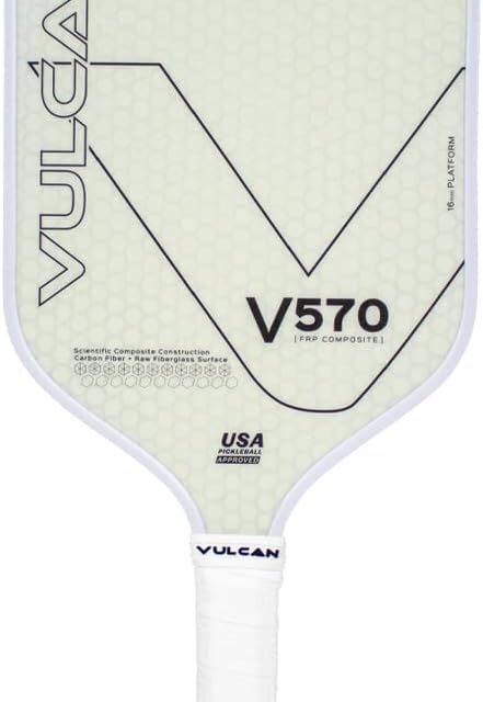 Vulcan | V570 Pickleball Paddle | High Performance | Polypropylene Core | USAP Approved | Multiple Surface Options