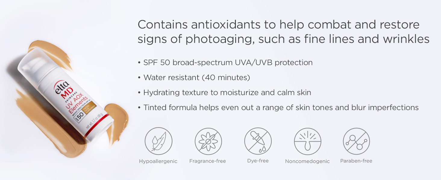 EltaMD UV AOX Elements Antioxidant Tinted Sunscreen