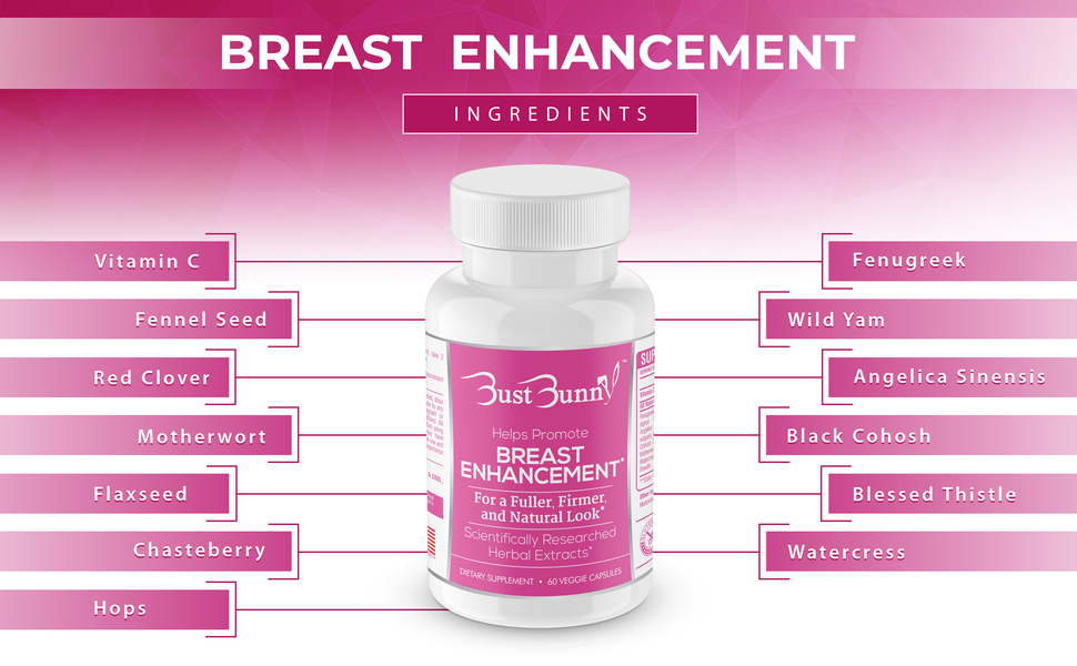 natural breast pills, vitamin c, fenugreek, fennel seed, flaxseed chasteberry