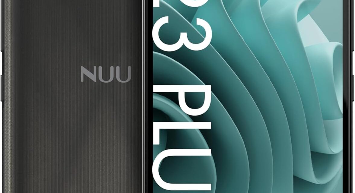 NUU A23Plus Basic Cell Phone for AT&T, T-Mobile, Cricket, Mint Mobile, Metro, 64G/3GB 6.3″ 4G LTE, Q Link, Hello Mobile Dual SIM, Black, 365 Days US Warranty with Detachable & Replaceable Battery