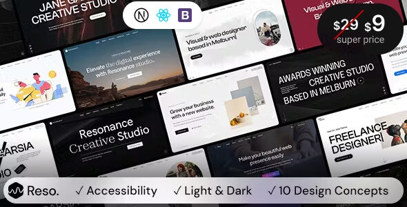 Resonance - Creative & Multipurpose  React NextJs Template 