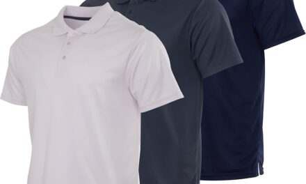 Real Essentials 3 Pack: Men’s Quick-Dry Short Sleeve Athletic Performance Polo Shirt (Available in Big & Tall)