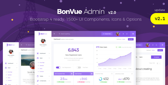 BonVue – HTML Bootstrap 4 Admin Template