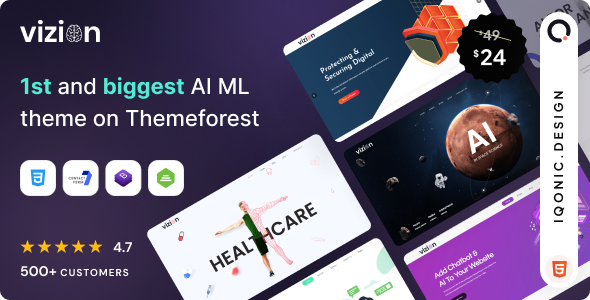 Vizion – AI Startups Responsive HTML5 Template