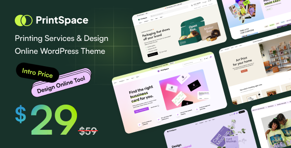 PrintSpace – Printing Services & Design Online WooCommerce WordPress theme