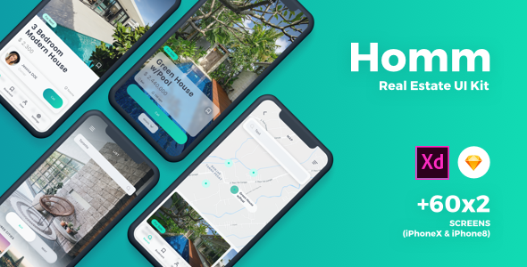 Homm – Real Estate Sketch UI Kit