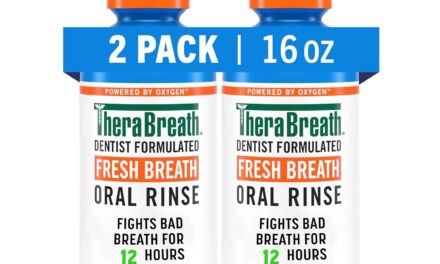 TheraBreath Fresh Breath Mouthwash, Icy Mint Flavor, Alcohol-Free, 16 Fl Oz (Pack of 2)