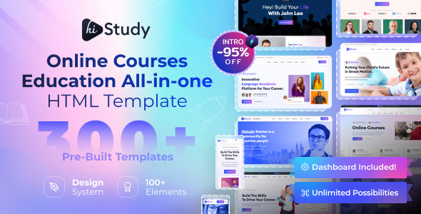 HiStudy – Online Courses & Education Template