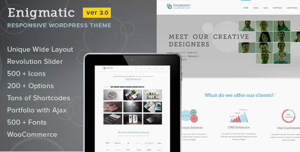 Enigmatic – Responsive Multi-Purpose WP Theme