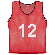 Youth Red Numbered Pinnies