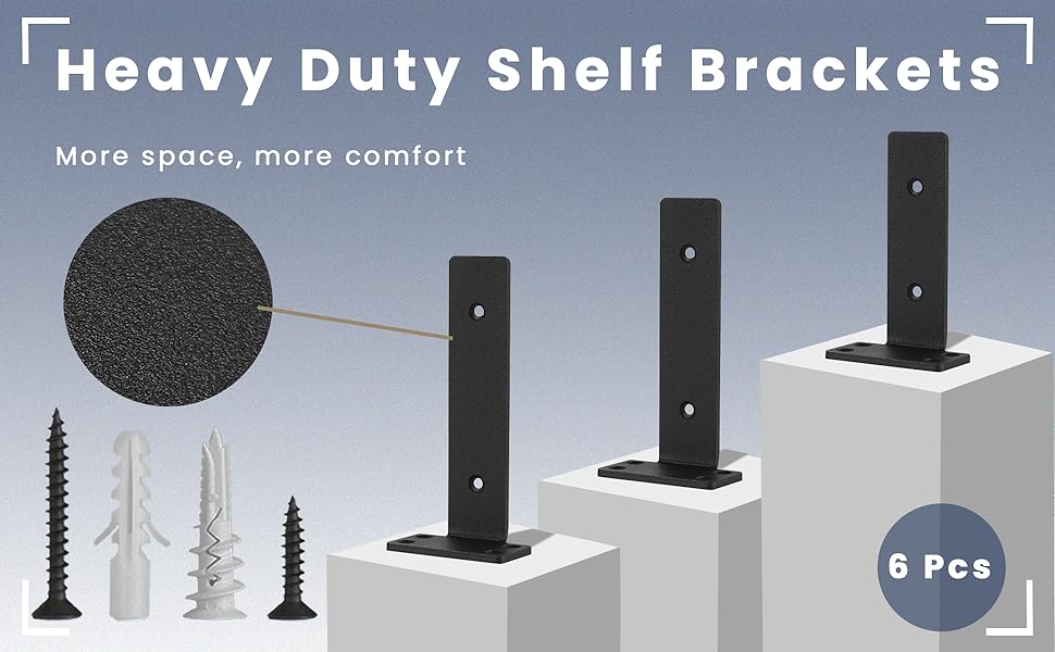 Heavy duty shelf brackets