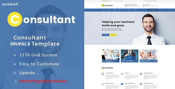 Consultant – Multipurpose Corporate Drupal 9 Template