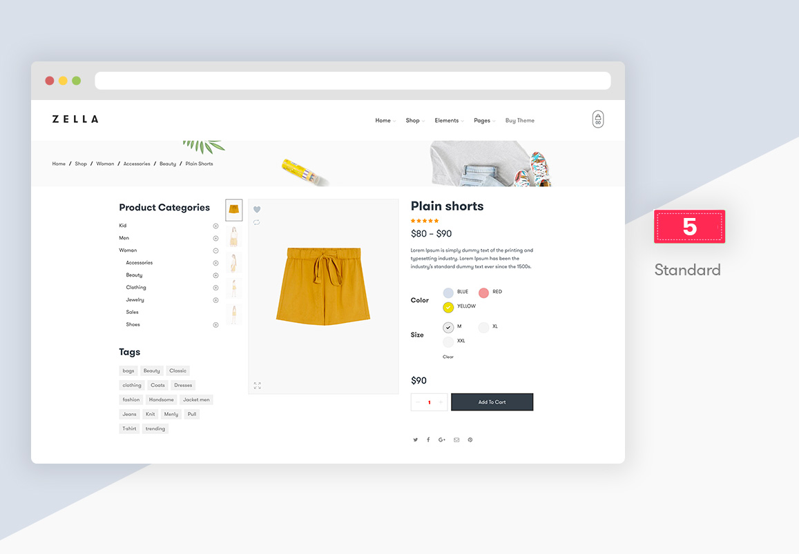 Zella - WooCommerce AJAX WordPress Theme - RTL support - 11