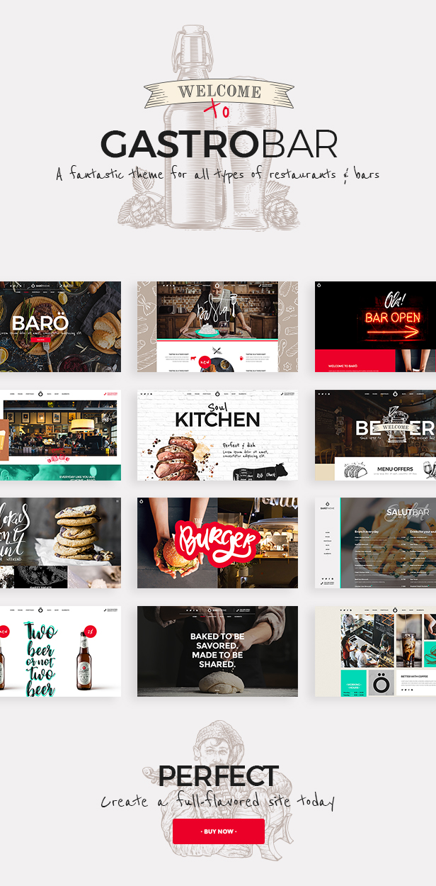 GastroBar - Theme for Fast Food Restaurants and Bars - 1