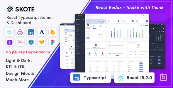 Skote – React Typescript Admin & Dashboard Template