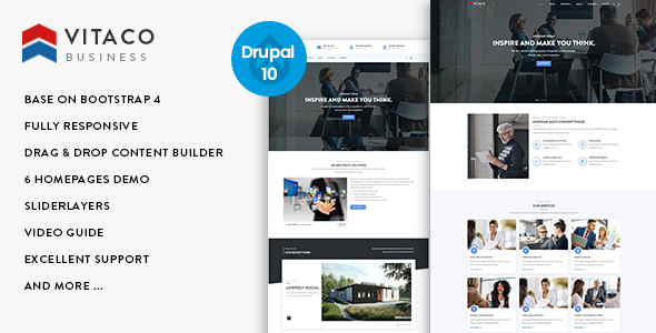 Vitaco – Responsive Business Drupal 10 Theme