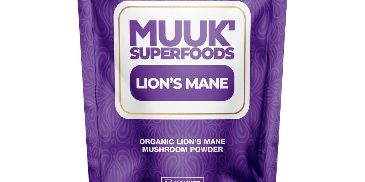 MUUK’ SUPERFOODS Organic Lion’s Mane Mushroom Powder